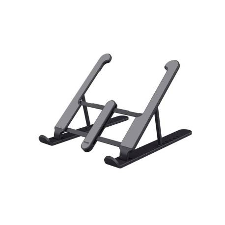 SOPORTE ELEVADOR MARCA TRUST PRIMO PARA PORTATIL 16" AJUSTABLE 6 ALTURAS COLOR NEGRO