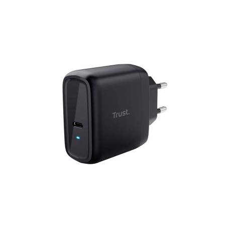 CARGADOR UNIVERSAL MARCA TRUST MAXO DE PARED 65W USB-C COLOR NEGRO