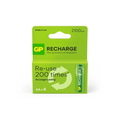 PILA MARCA GP RECARGABLE AA 2100 MAH BLISTER DE 4 UNIDADES