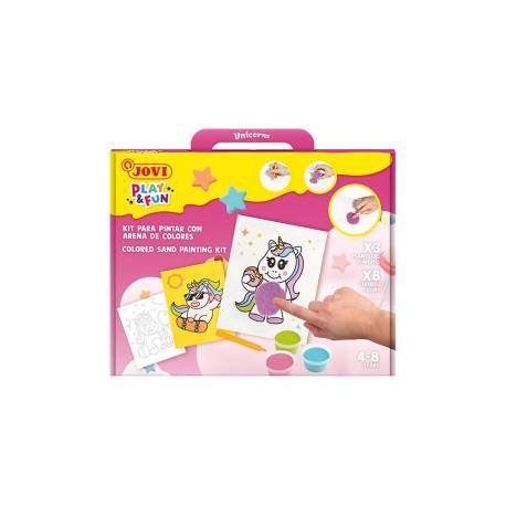 JUEGO MARCA JOVI PLAY&FUN PINTA CON ARENA DE COLORES UNICORNIOS