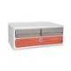 Fichero cajones de sobremesa marca cep terra nova 2 cajones pequeños + 1 cajon grande color terracota/arena