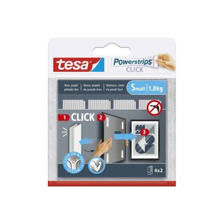TIRA ADHESIVA MARCA TESA POWERSTRIPS CLICK HASTA 1,8 KG 4X2