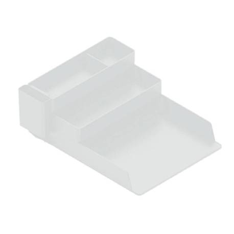 BANDEJA SOBREMESA PLASTICO MARCA Q-CONNECT ORGANIZADOR DE ESCRITORIO CON 4 DEPARTAMENTOS TRANSPARENTE