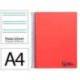 CUADERNO ESPIRAL LIDERPAPEL DIN A4 WONDER TAPA PLASTICO 80H 90GR PAUTA ESTRECHA 2,5MM CON MARGEN COLOR ROJO