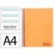 CUADERNO ESPIRAL MARCA LIDERPAPEL A4 WONDER TAPA PLASTICO 80H 90GR PAUTA ESTRECHA 2,5MM CON MARGEN COLOR NARANJA