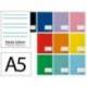LIBRETA MARCA LIDERPAPEL SMART A5 PLUS 32 HOJAS 75G/M2 PAUTA 4 3.5MM CON MARGEN COLORES SURTIDOS