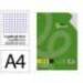 RECAMBIO MARCA LIDERPAPEL DIN A4 80 HOJAS 75G/M2 CUADRO 4 MM CON MARGEN 4 TALADROS