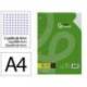 RECAMBIO MARCA LIDERPAPEL DIN A4 100 HOJAS 75 GR CUADRO 4 MM CON MARGEN SIN TALADROS