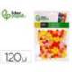POMPONES DE COLORES MARCA LIDERPAPEL 1 CM TONALIDADES CALIDAS BOLSA CON 120 UNIDADES