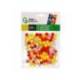 POMPONES DE COLORES MARCA LIDERPAPEL 1 CM TONALIDADES CALIDAS BOLSA CON 120 UNIDADES