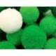 POMPONES DE COLORES MARCA LIDERPAPEL 1,5 CM TONALIDADES VERDES BOLSA CON 80 UNIDADES