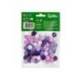 POMPONES DE COLORES MARCA LIDERPAPEL 1,5 CM TONALIDADES VIOLETA BOLSA CON 80 UNIDADES