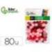 POMPONES DE COLORES MARCA LIDERPAPEL 1,5 CM TONALIDADES ROJAS BOLSA CON 80 UNIDADES