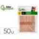 PALITOS DE MADERA MARCA LIDERPAPEL COLORES SURTIDOS 11,4 X 1 CM BOLSA CON 50 UNIDADES