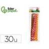 LIMPIAPIPAS DE CHENILLA MARCA LIDERPAPEL 30 CM DOS COLORES MATE SURTIDOS BOLSA DE 30 UNIDADES