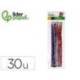 LIMPIAPIPAS DE CHENILLA MARCA LIDERPAPEL 30 CM COLORES BRILLANTES SURTIDOS BOLSA DE 30 UNIDADES
