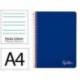 CUADERNO ESPIRAL MARCA LIDERPAPEL DIN A4 WITTY TAPA DURA 80H 90GR PAUTA 3,5MM CON MARGEN COLOR AZUL OSCURO