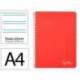 CUADERNO ESPIRAL MARCA LIDERPAPEL DIN A4 WITTY TAPA DURA 80H 90GR PAUTA 2,5MM CON MARGEN COLOR ROJO