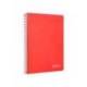 CUADERNO ESPIRAL MARCA LIDERPAPEL DIN A4 WITTY TAPA DURA 80H 90GR PAUTA 2,5MM CON MARGEN COLOR ROJO