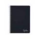 CUADERNO ESPIRAL MARCA LIDERPAPEL DIN A4 WITTY TAPA DURA 80H 90GR RAYADO HORIZONTAL CON MARGEN COLOR NEGRO