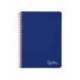 CUADERNO ESPIRAL MARCA LIDERPAPEL DIN A4 WITTY TAPA DURA 80H 90GR RAYADO HORIZONTAL CON MARGEN COLOR AZUL OSCURO