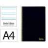 CUADERNO ESPIRAL LIDERPAPEL DIN A4 SMART TAPA BLANDA 80H 75GR PAUTA 3,5MM CON MARGEN COLOR NEGRO