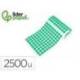 GOMETS MARCA LIDERPAPEL AUTOADHESIVO S CIRCULOS 15 MM VERDE ROLLO DE 2500 UNIDADES EN CAJA DE CARTON
