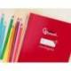 LIBRETA MARCA LIDERPAPEL PAUTAGUIA TAPA CARTONCILLO 32H DIN A4 75GR CUADRICULADO PAUTADO 4MM CON MARGEN 6 COLORES SURTIDOS