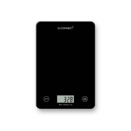 BASCULA PRECISION MARCA Q-CONNECT DIGITAL CON PANTALLA LCD PRECISION 1 GR CAPACIDAD DE 5 GR A 5 KG 200X135X16MM