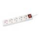 REGLETA MARCA Q-CONNECT 5 TOMAS DE CORRIENTE CON INTERRUPTOR LONGITUD CABLE 1,5 MT COLOR BLANCO