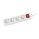 REGLETA MARCA Q-CONNECT 4 TOMAS DE CORRIENTE CON INTERRUPTOR LONGITUD CABLE 1,5 MT COLOR BLANCO