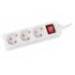 REGLETA MARCA Q-CONNECT 3 TOMAS DE CORRIENTE CON INTERRUPTOR LONGITUD CABLE 1,5 MT COLOR BLANCO