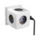 REGLETA MARCA Q-CONNECT DE CUBO ENCHUFE MULTIPLE POWER CUBE 5 EN 1 DIRECTO A PARED 5 TOMAS DE CORRIENTE 75X75X112MM