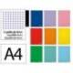 CUADERNO ESPIRAL MARCA LIDERPAPEL DIN A4 WITTY TAPA DURA 80H 90GR CUADRO 4MM CON MARGEN COLORES SURTIDOS