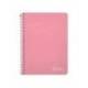 CUADERNO ESPIRAL MARCA LIDERPAPEL DIN A4 WITTY TAPA DURA 80H 90GR CUADRO 4MM CON MARGEN COLOR ROSA