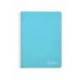 CUADERNO ESPIRAL MARCA LIDERPAPEL DIN A4 WITTY TAPA DURA 80H 90GR CUADRO 4MM CON MARGEN COLOR CELESTE