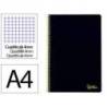 CUADERNO ESPIRAL MARCALIDERPAPEL DIN A4 SMART TAPA BLANDA 80H 75GR CUADRO 4MM CON MARGEN COLOR NEGRO