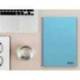 CUADERNO ESPIRAL MARCA LIDERPAPEL DIN A4 SMART TAPA BLANDA 80H 75GR CUADRO 4MM CON MARGEN COLOR CELESTE