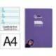 CUADERNO ESPIRAL MARCA LIDERPAPEL DI N A4 PAUTAGUIA TAPA BLANDA 80H 75 GR CUADRO PAUTADO 4MM COLOR LILA