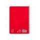 CUADERNO ESPIRAL MARCA LIDERPAPEL DI N A5 PAUTAGUIA TAPA DURA 80H 90 GR CUADRO PAUTADO 5MM COLOR ROJO