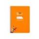 CUADERNO ESPIRAL MARCA LIDERPAPEL DI N A5 PAUTAGUIA TAPA DURA 80H 90 GR CUADRO PAUTADO 4MM COLOR NARANJA