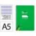 CUADERNO ESPIRAL MARCA LIDERPAPEL DI N A5 PAUTAGUIA TAPA DURA 80H 90 GR CUADRO PAUTADO 3MM COLOR VERDE