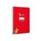 CUADERNO ESPIRAL MARCA LIDERPAPEL DI N A5 PAUTAGUIA TAPA DURA 80H 90 GR CUADRO PAUTADO 3MM COLOR ROJO