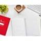 CUADERNO ESPIRAL MARCA LIDERPAPEL DI N A5 PAUTAGUIA TAPA DURA 80H 90 GR CUADRO PAUTADO 3MM COLOR ROJO