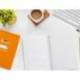 CUADERNO ESPIRAL MARCA LIDERPAPEL DI N A5 PAUTAGUIA TAPA DURA 80H 90 GR CUADRO PAUTADO 3MM COLOR NARANJA
