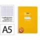 CUADERNO ESPIRAL MARCA LIDERPAPEL DI N A5 PAUTAGUIA TAPA BLANDA 40H 75 GR CUADRO PAUTADO 3MM COLOR AMARILLO