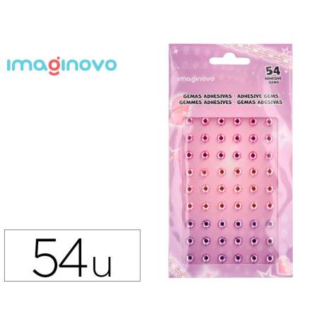PEGATINAS MARCA IMAGINOVO GEMAS ROSAS Y MORADAS BRILLANTES CON RELIEVE PARA TODAS SUPERFICIES 190X105 MM EN