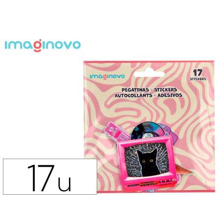 PEGATINAS MARCA IMAGINOVO RETRO DISEÑOS SURTIDOS PARA ORDENADOR 145X140 MM EN BLISTER