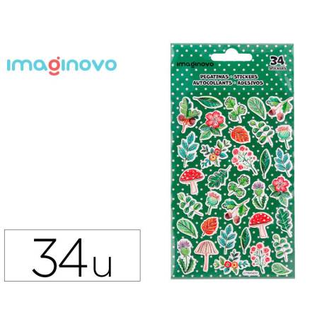 PEGATINASMARCA IMAGINOVO FLORES VINTAGE DE PAPEL 190X100 MM EN BLISTER