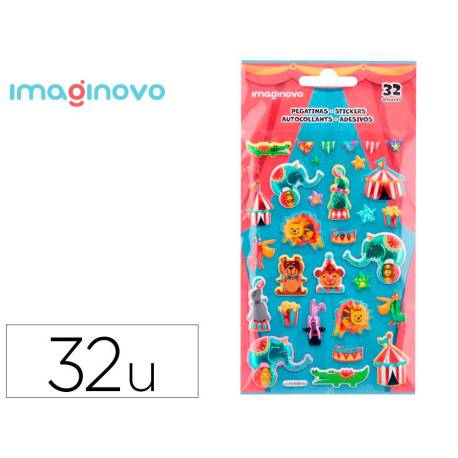PEGATINAS MARCA IMAGINOVO KIDS CIRCO GOMA EVA 190X 05 MM EN BLISTER